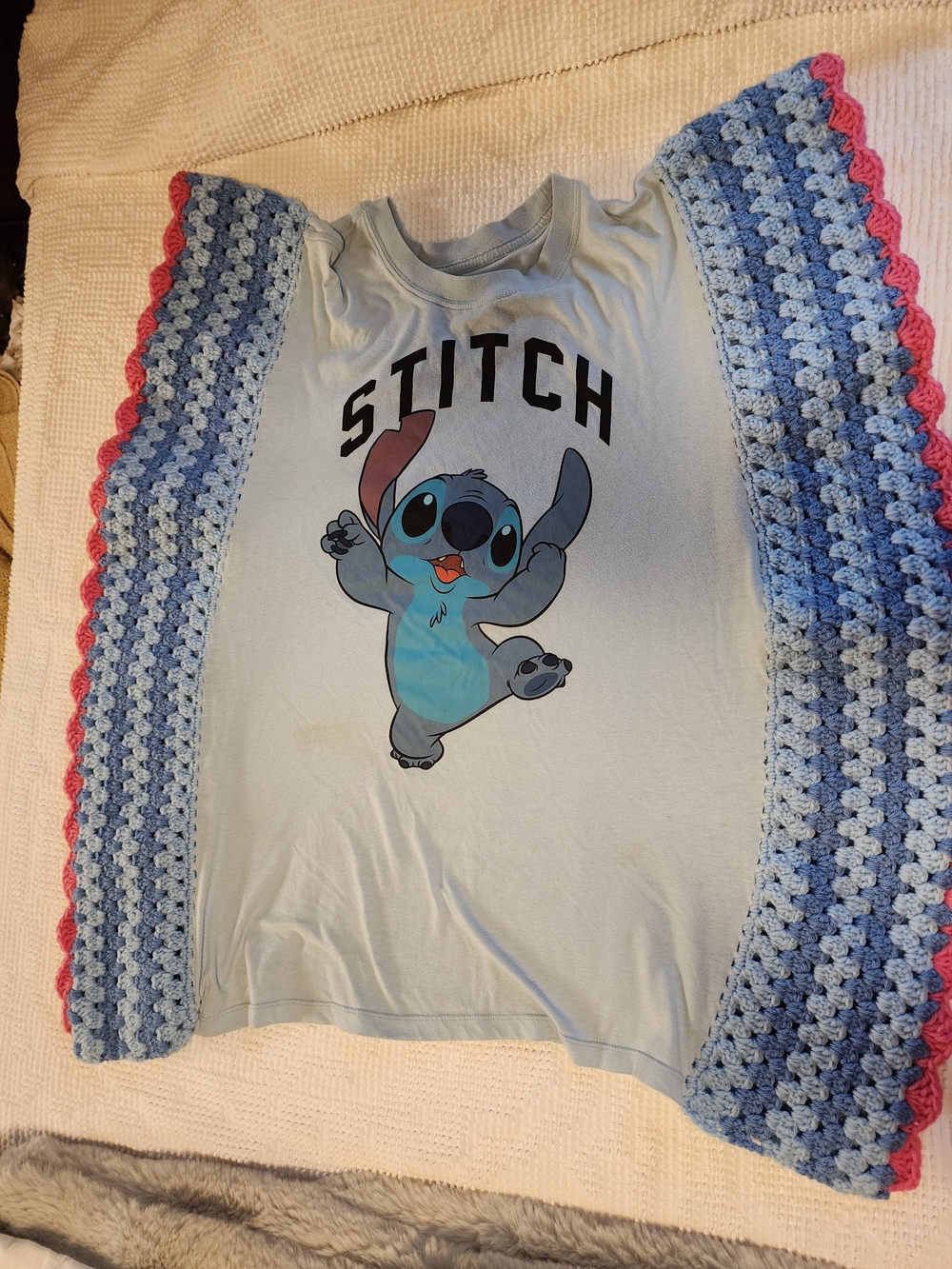 Stitch Tee With Crochet Embellishments